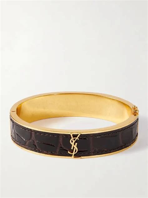 SAINT LAURENT Cassandre leather and gold